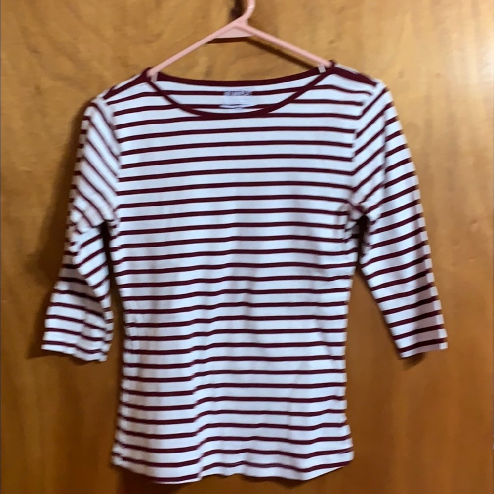 Boat neck 3/4 sleeve top